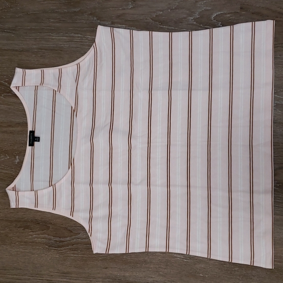 (XL) Talbots Striped Casual Tank Top Lightweight Vacation Relaxed Fit Comfy - Picture 1 of 7